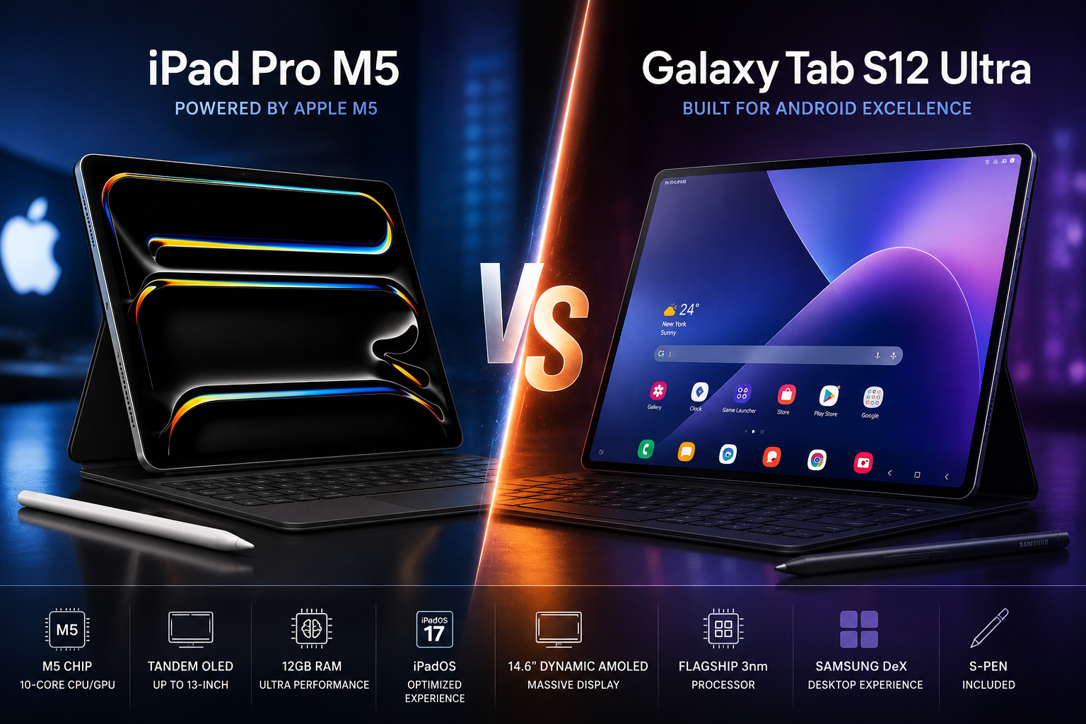 iPad Pro M5 vs. Galaxy Tab S12 Ultra: The Ultimate Flagship Tablet Clash