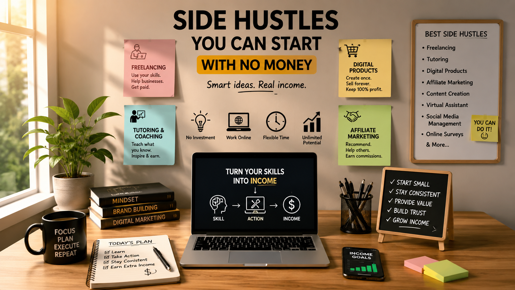 Start Small, Scale Fast: The Best Side Hustles You Can Launch With $0