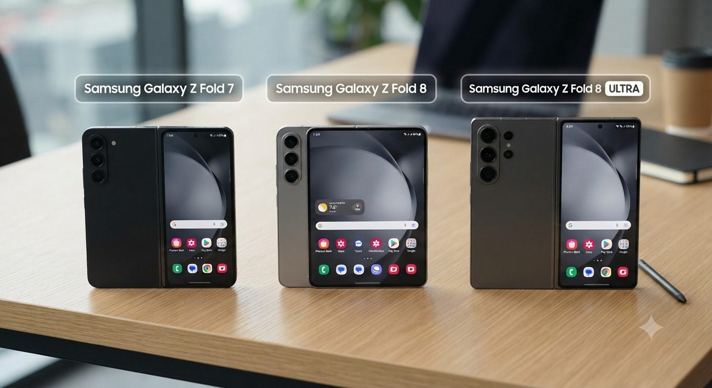 Samsung Galaxy Z Fold 8 vs Z Fold 8 Ultra vs Z Fold 7: What Actually Changed in 2026
