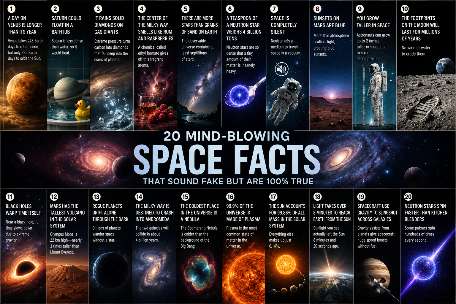 20 Space Facts That Sound Fake But Are 100% True