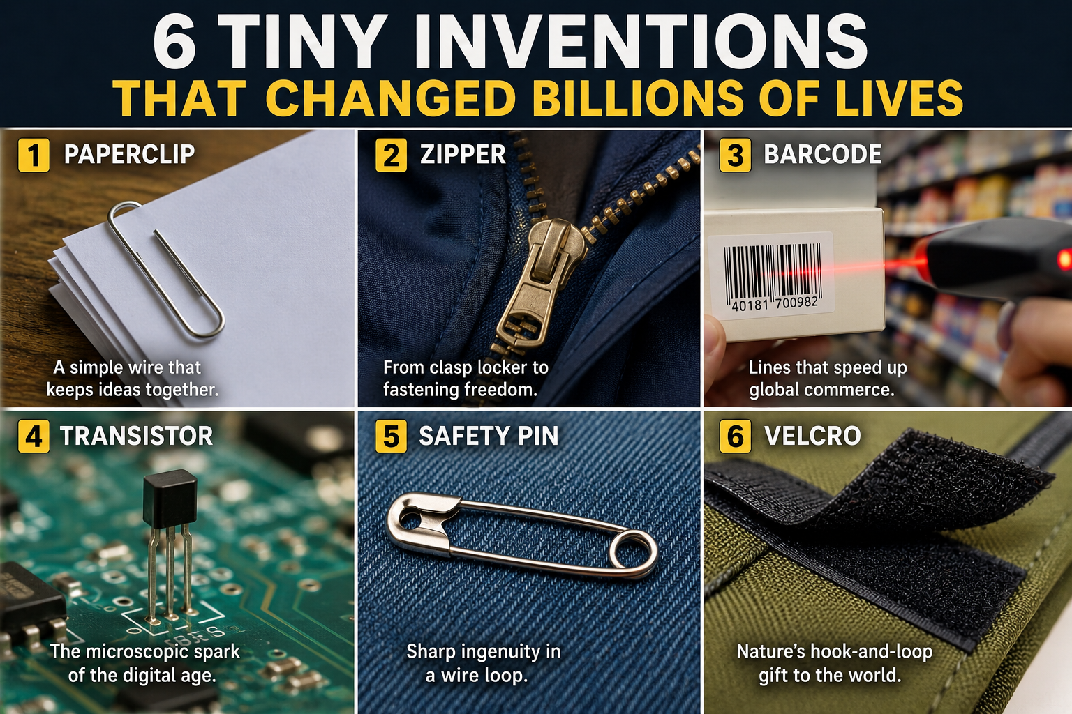 Tiny Inventions That Changed Billions of Lives: Small Objects, Massive Impact