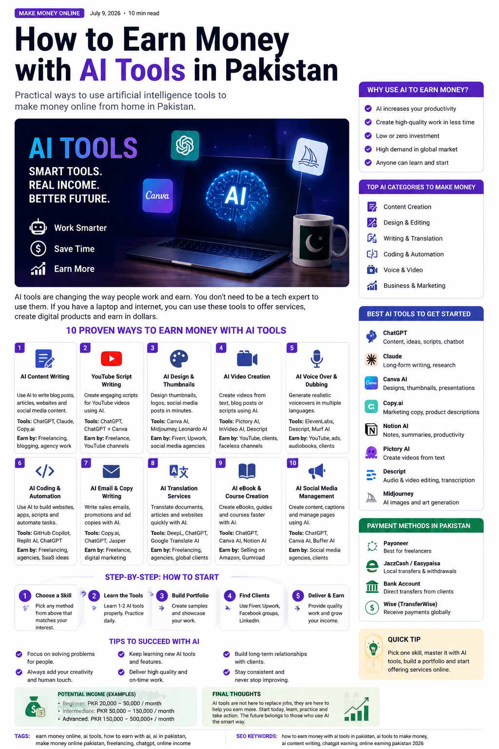 How to Earn Money With AI Tools in Pakistan: Practical Ways for Beginners