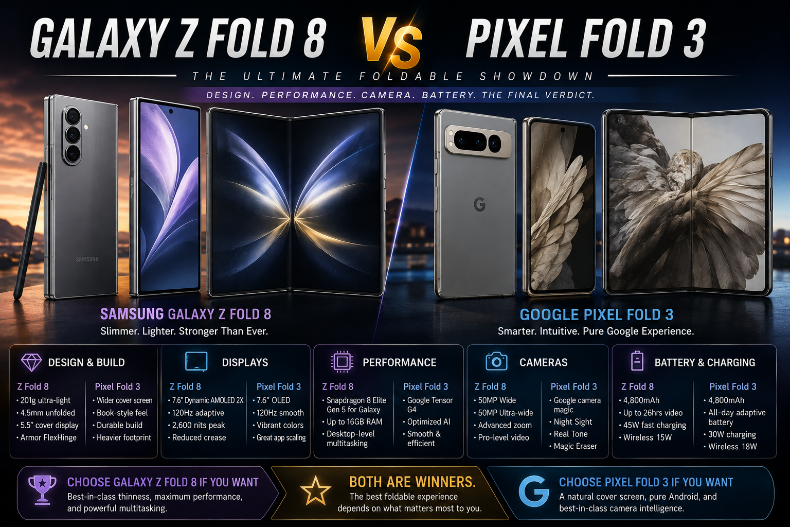 Galaxy Z Fold 8 vs Pixel Fold 3: The Ultimate Foldable Showdown
