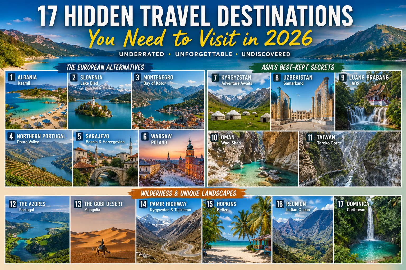 17 Hidden Travel Gems Most Tourists Miss in 2026