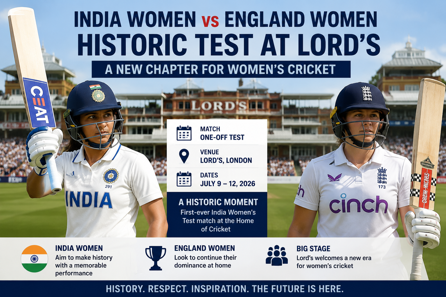 India Women vs England Women Lord’s Test: Historic Match Starts With Mandhana and Harmanpreet Leading India