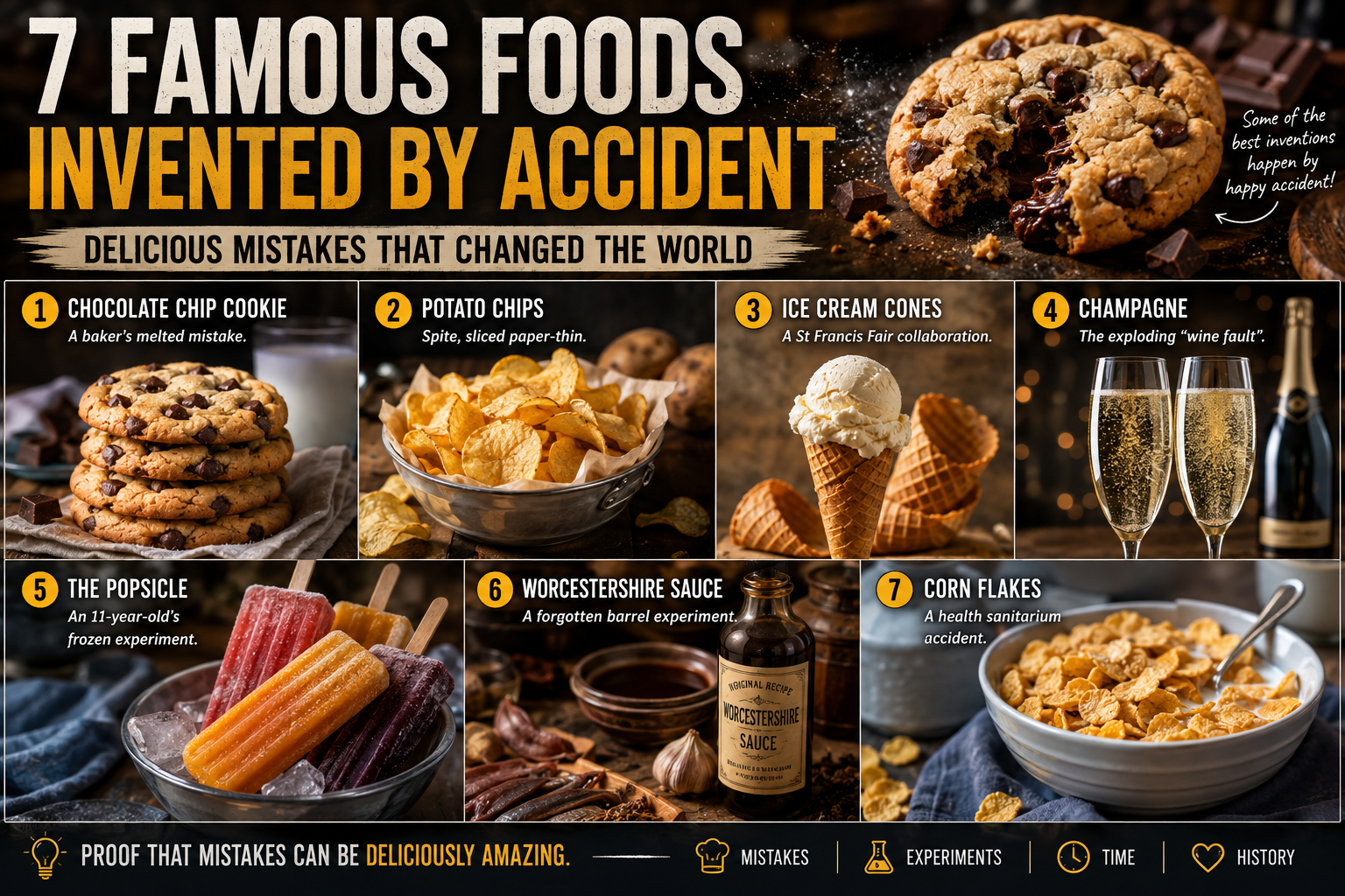 Foods Invented Completely by Accident: Delicious Culinary Mistakes That Shaped History