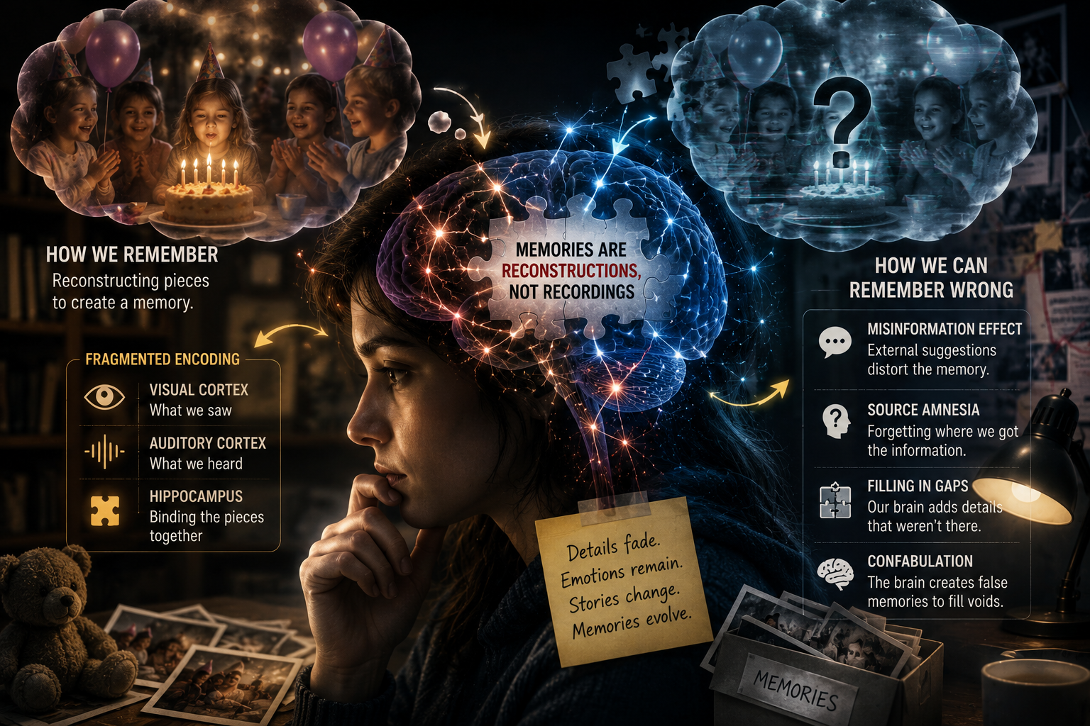 Why Your Brain Creates False Memories: The Bug in the System