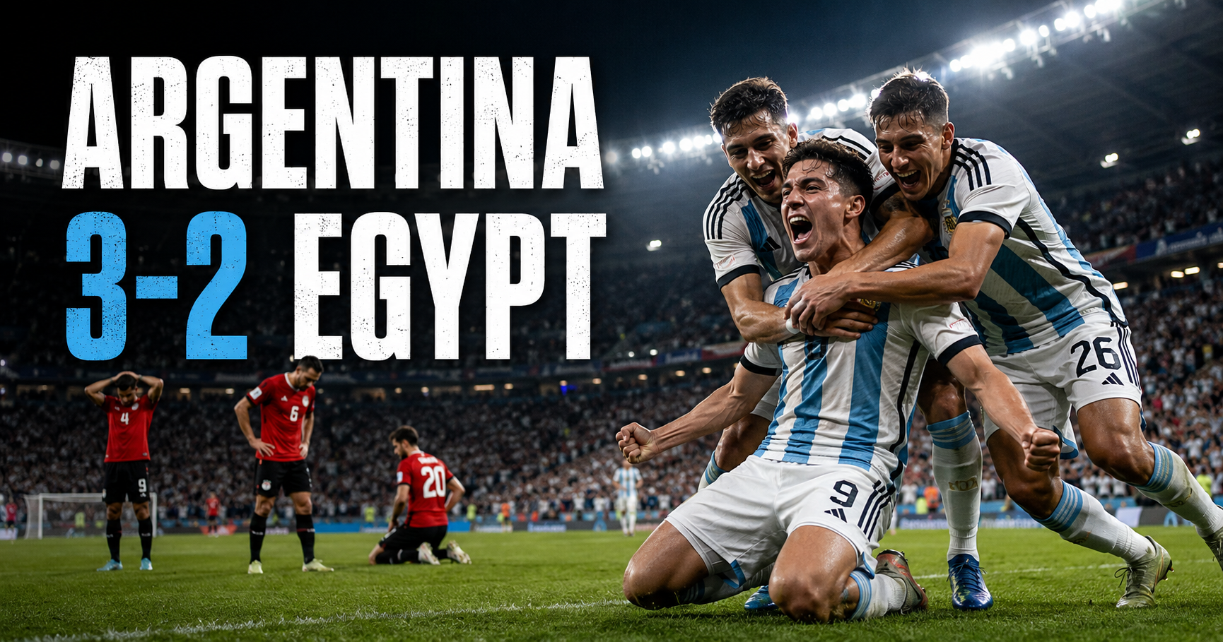Argentina vs Egypt Highlights: Argentina Complete Stunning 3-2 Comeback