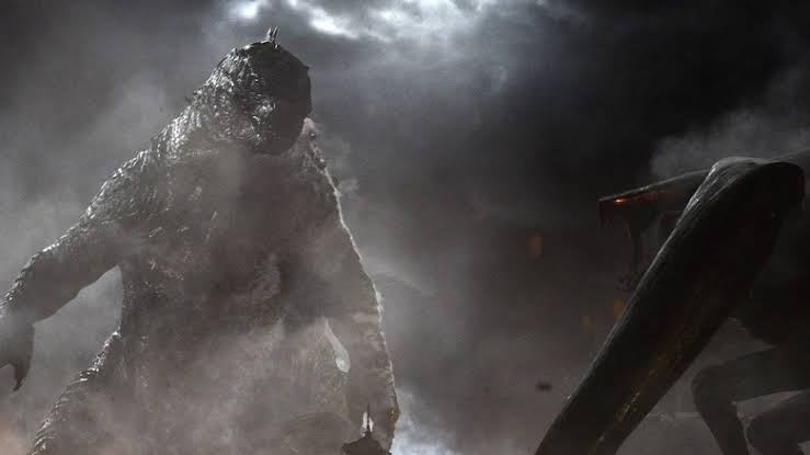 Godzilla emerging from the ocean
