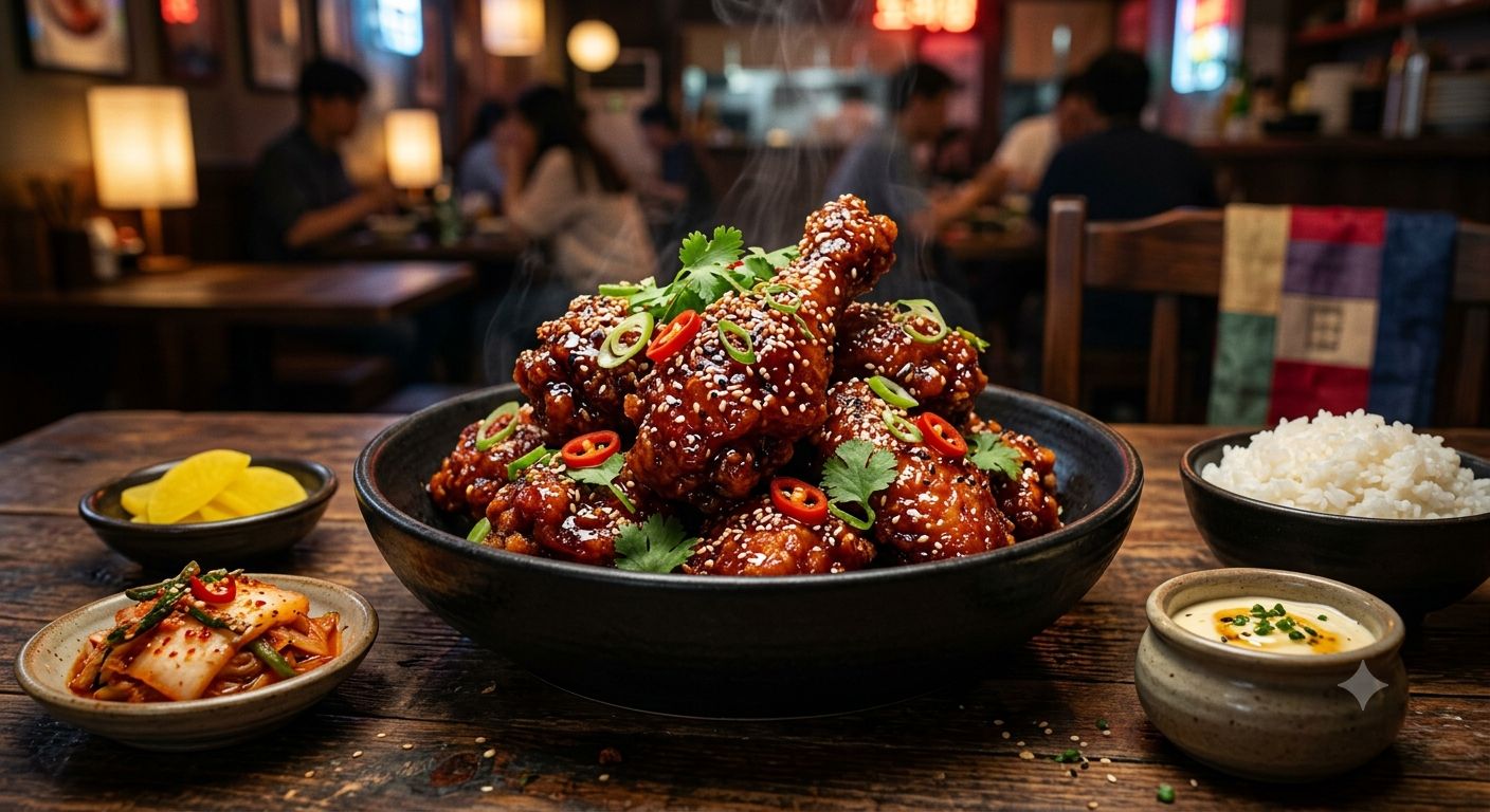 Sticky Crunchy Korean Fried Chicken