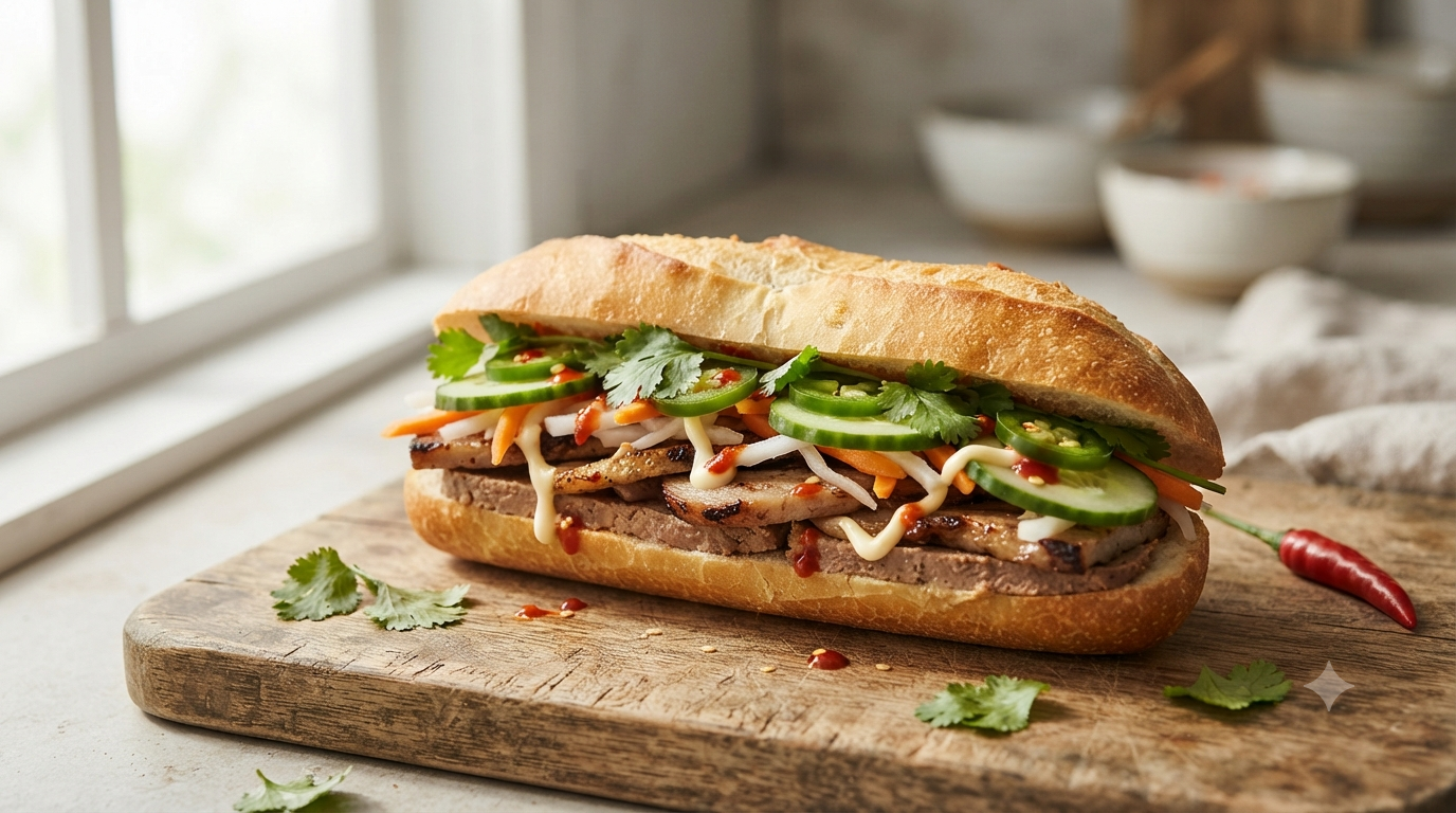 Vietnamese Banh Mi Sandwich