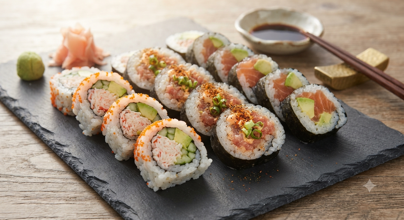 Classic Homemade Sushi Rolls