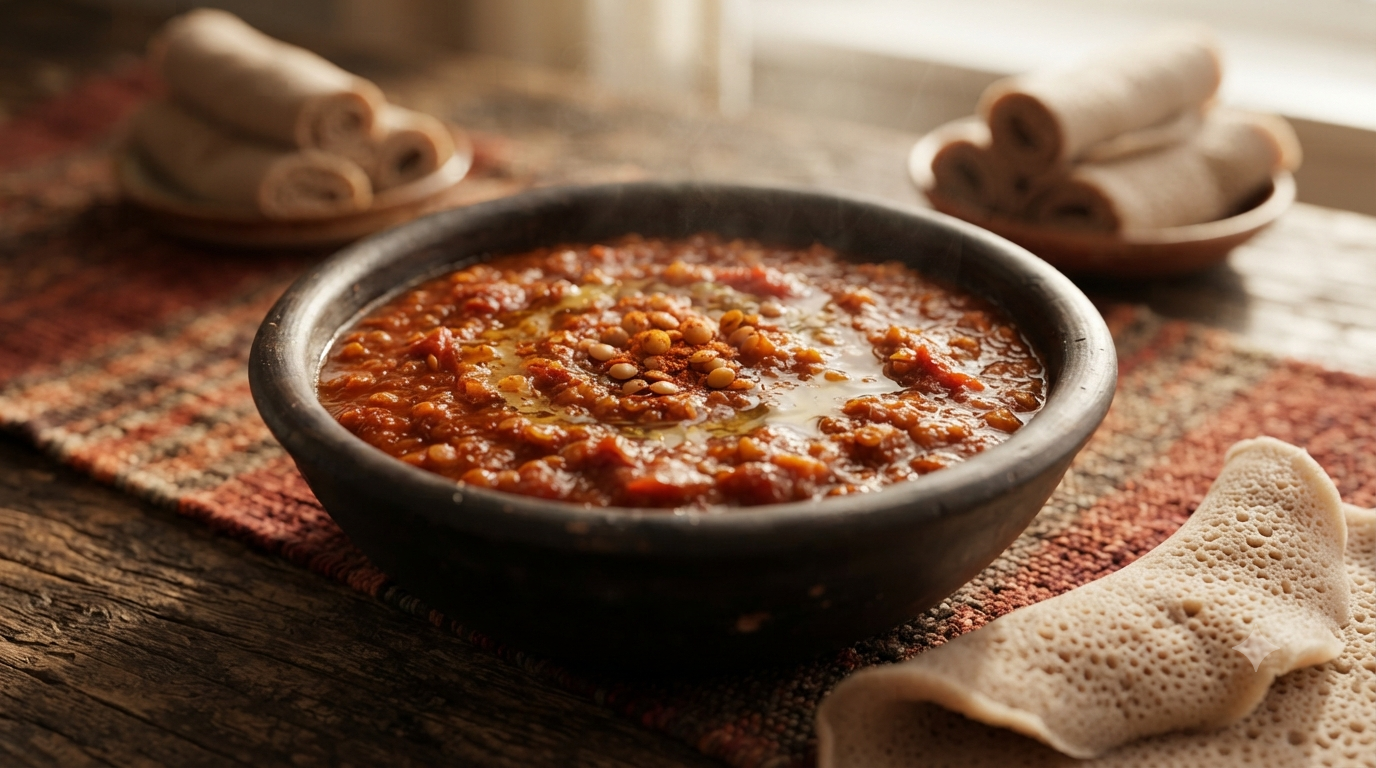 Ethiopian Misir Wot (Spiced Red Lentils)