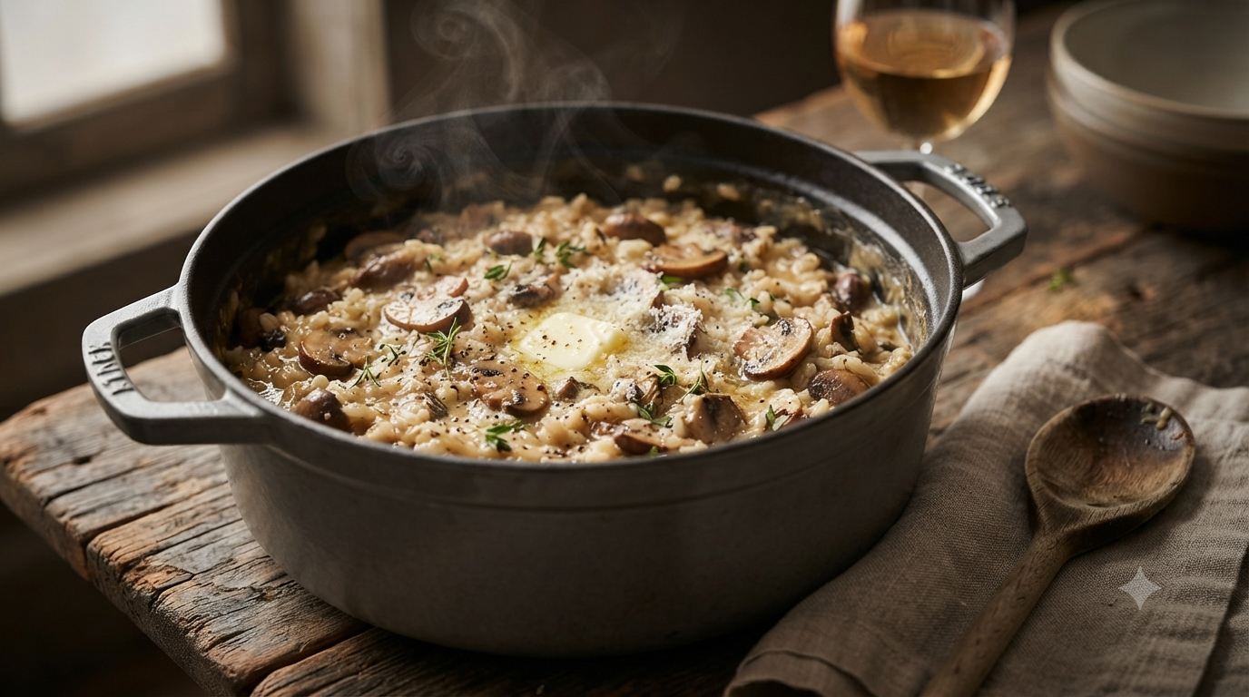 One-Pot Creamy Mushroom Risotto