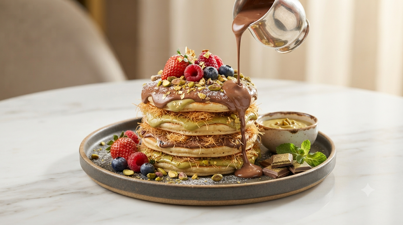 Dubai Chocolate Pancakes