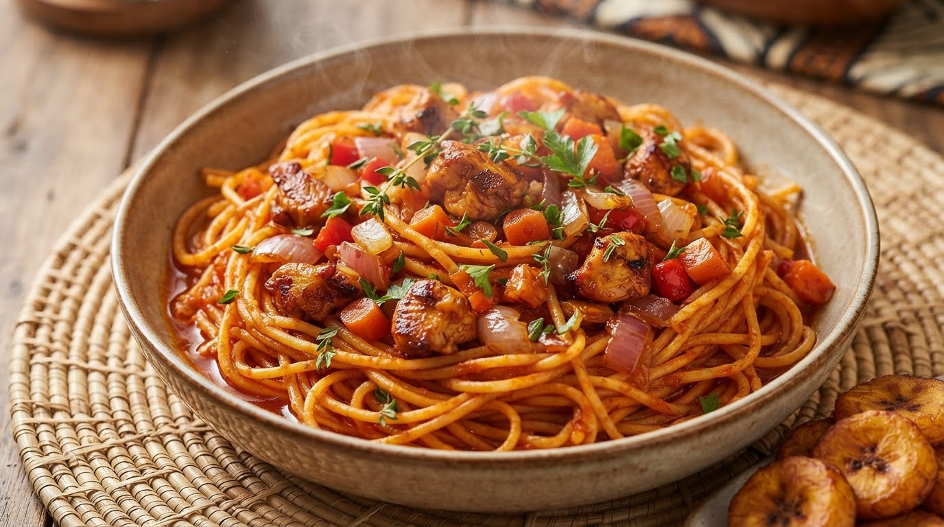 Jollof Spaghetti
