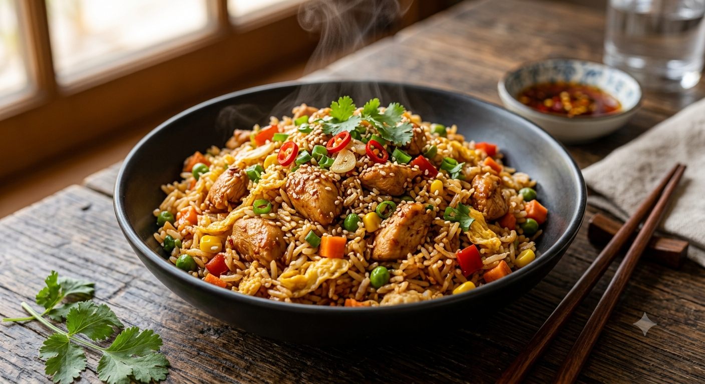 Spicy Chicken Fried Rice